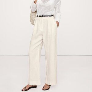 Banana Republic Soho High-Rise Wide-Leg Linen Pant – NWOT